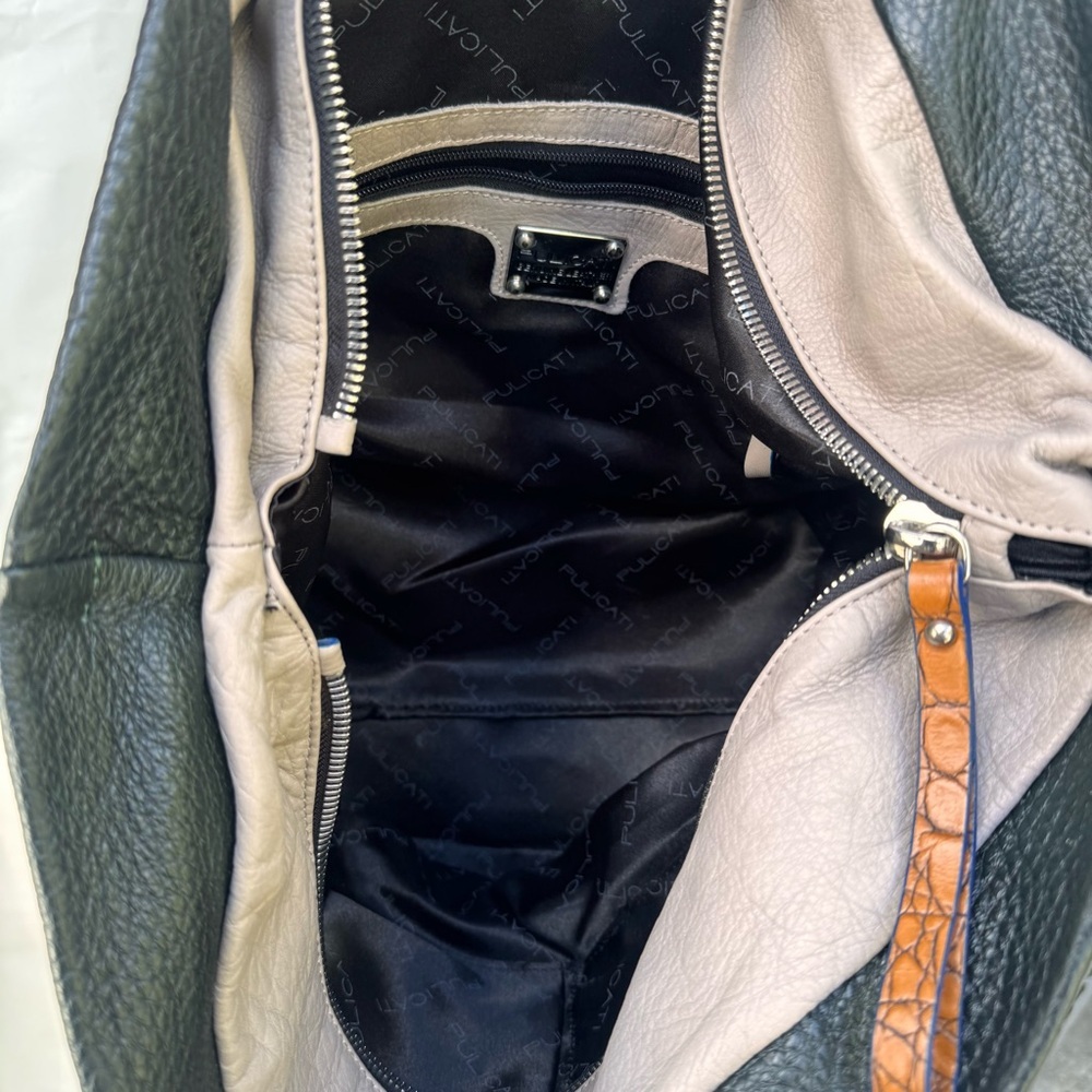 Pulicati // grey leather slouchy early 2000s purse - Picture 9 of 10